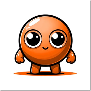 CUTE ORANGE PEA (ERVILHA LARANJA FOFA) Posters and Art